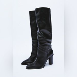 BNWT Below the Knee Black Heeled Boots